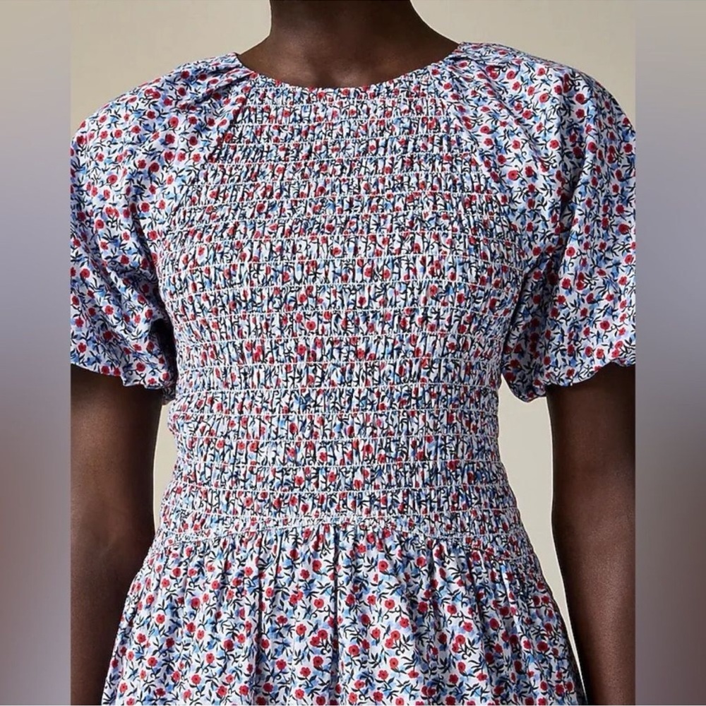 J.Crew Poppy Cotton Poplin Meadow Midi Dress Size ST - Picture 2 of 16